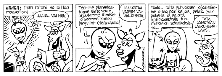 Loikan vuoksi (Daily strip, Finnish) 50
