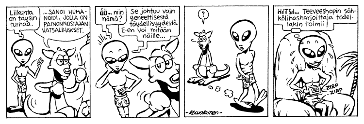 Loikan vuoksi (Daily strip, Finnish) 104