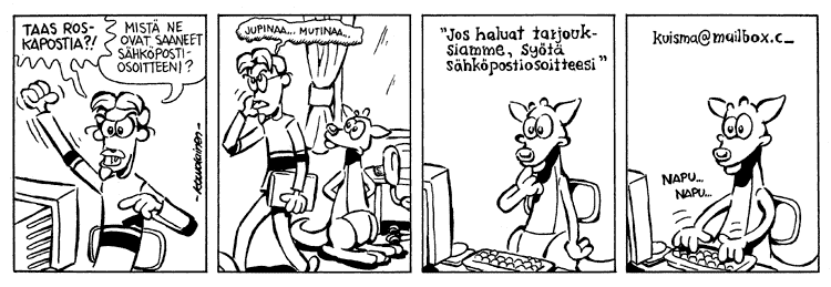 Loikan vuoksi (Daily strip, Finnish) 105