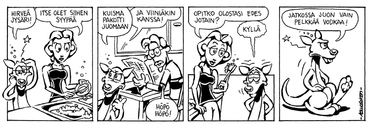 Loikan vuoksi (Daily strip, Finnish) 115
