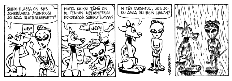 Loikan vuoksi (Daily strip, Finnish) 120