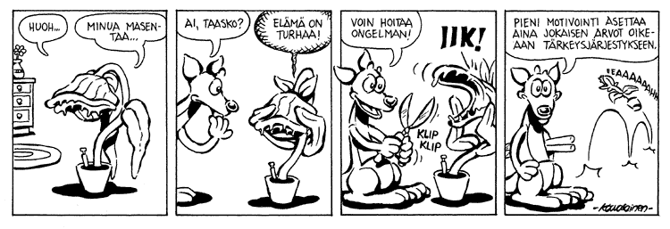 Loikan vuoksi (Daily strip, Finnish) 125