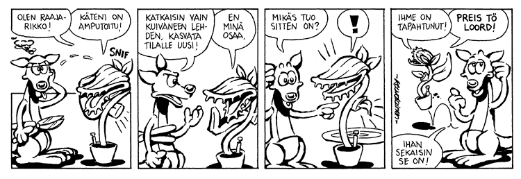 Loikan vuoksi (Daily strip, Finnish) 127