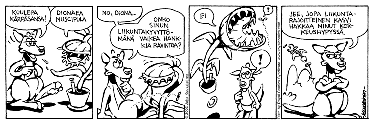 Loikan vuoksi (Daily strip, Finnish) 14
