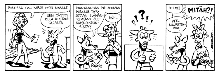 Loikan vuoksi (Daily strip, Finnish) 147
