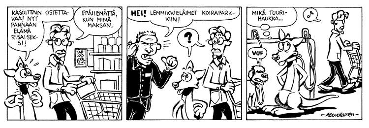 Loikan vuoksi (Daily strip, Finnish) 164