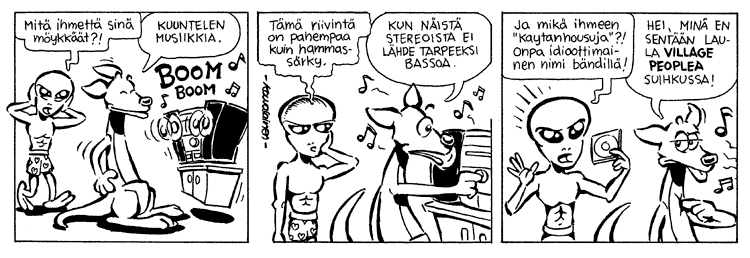 Loikan vuoksi (Daily strip, Finnish) 165