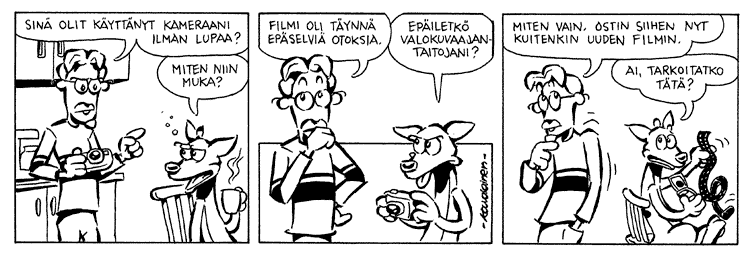 Loikan vuoksi (Daily strip, Finnish) 169