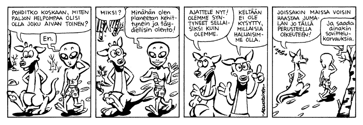 Loikan vuoksi (Daily strip, Finnish) 179
