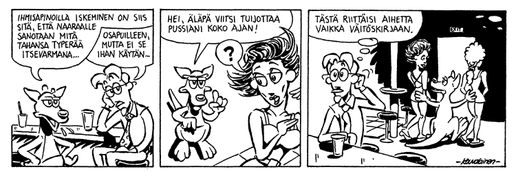 Loikan vuoksi (Daily strip, Finnish) 18