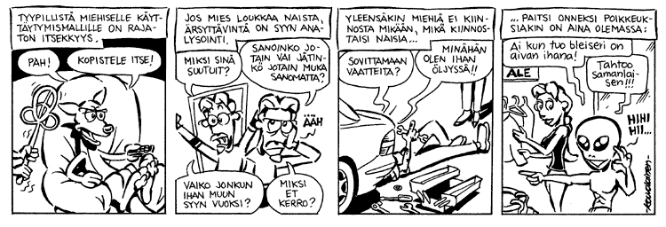 Loikan vuoksi (Daily strip, Finnish) 184