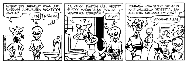 Loikan vuoksi (Daily strip, Finnish) 211