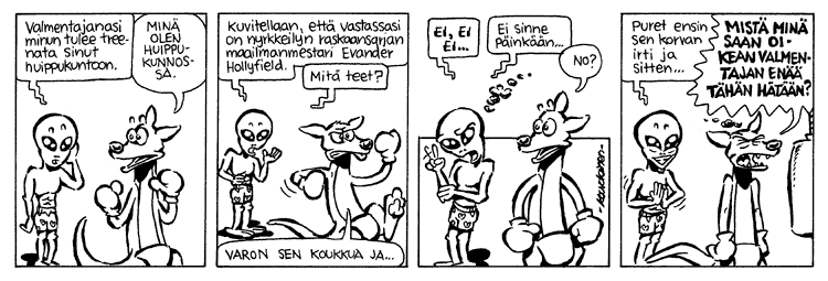 Loikan vuoksi (Daily strip, Finnish) 215