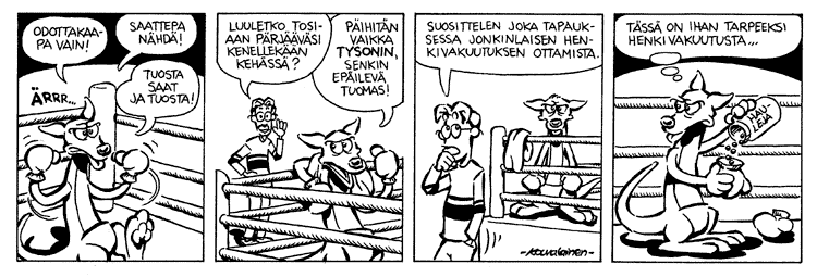 Loikan vuoksi (Daily strip, Finnish) 217
