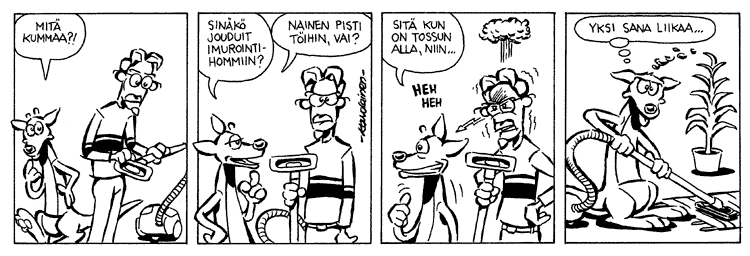 Loikan vuoksi (Daily strip, Finnish) 224