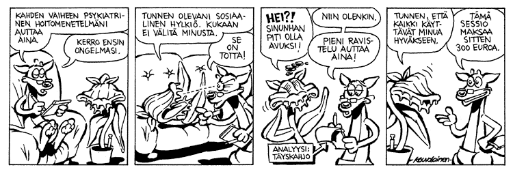 Loikan vuoksi (Daily strip, Finnish) 228