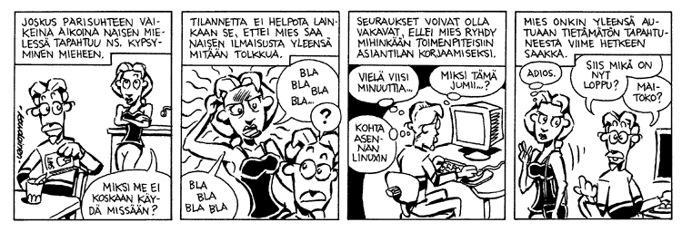 Loikan vuoksi (Daily strip, Finnish) 231