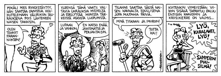 Loikan vuoksi (Daily strip, Finnish) 233