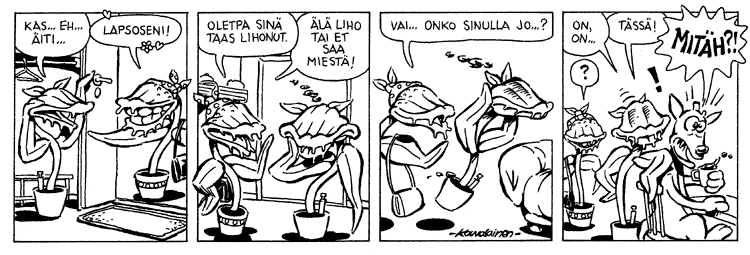 Loikan vuoksi (Daily strip, Finnish) 242