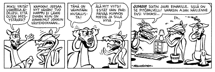 Loikan vuoksi (Daily strip, Finnish) 243