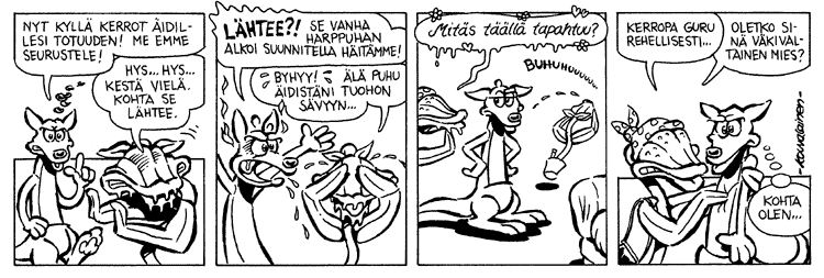 Loikan vuoksi (Daily strip, Finnish) 244