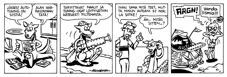 Loikan vuoksi (Daily strip, Finnish) 250