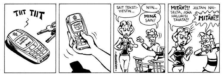 Loikan vuoksi (Daily strip, Finnish) 253