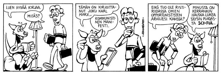 Loikan vuoksi (Daily strip, Finnish) 54