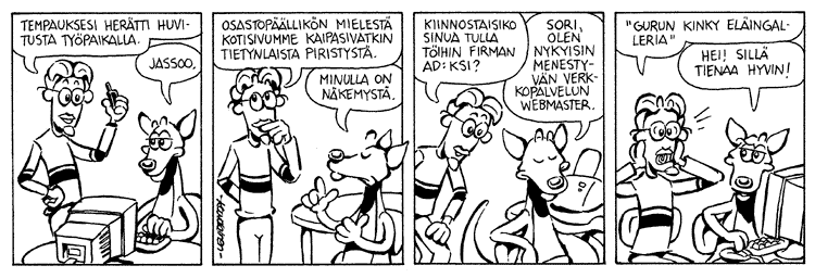 Loikan vuoksi (Daily strip, Finnish) 66