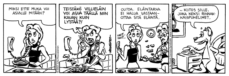 Loikan vuoksi (Daily strip, Finnish) 7