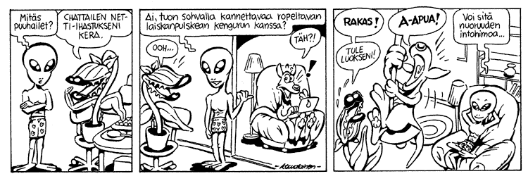 Loikan vuoksi (Daily strip, Finnish) 70