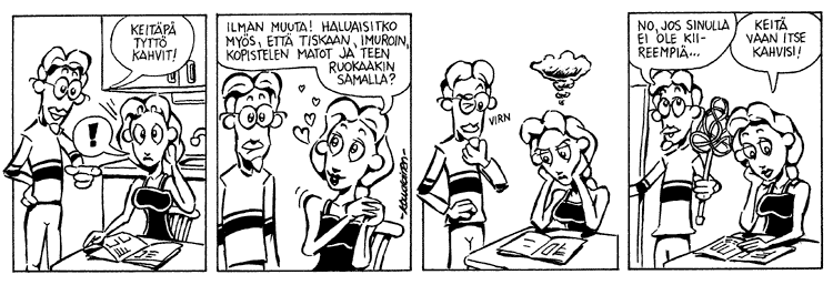 Loikan vuoksi (Daily strip, Finnish) 75