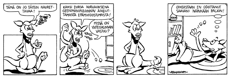 Loikan vuoksi (Daily strip, Finnish) 83