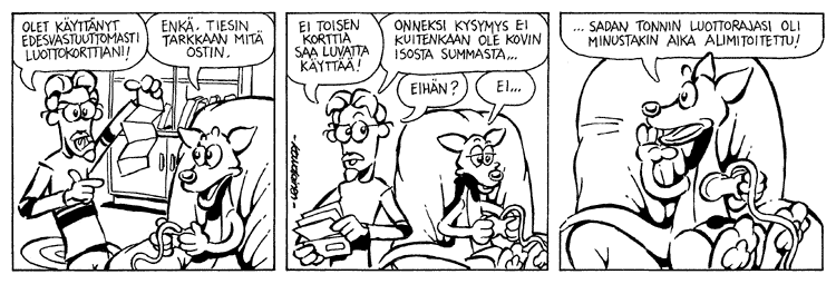 Loikan vuoksi (Daily strip, Finnish) 90