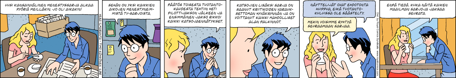 Paikallisuutisia (1-row sunday strip, Finnish) 498